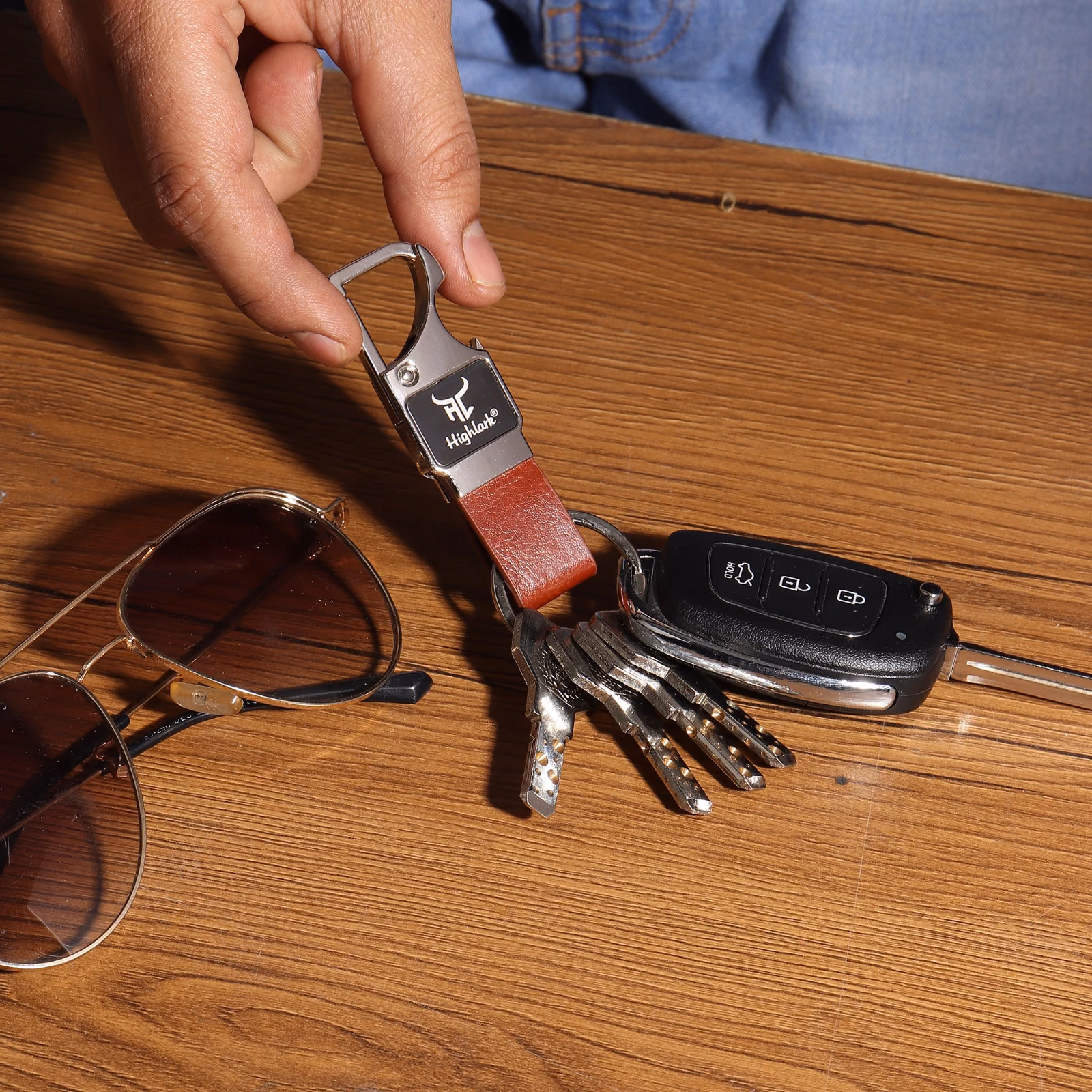 Highlark Keychain for Men & Women | Car & Bike Key Ring Holder | Rust-Resistant Metal Hook | Durable Gift Keychain 2