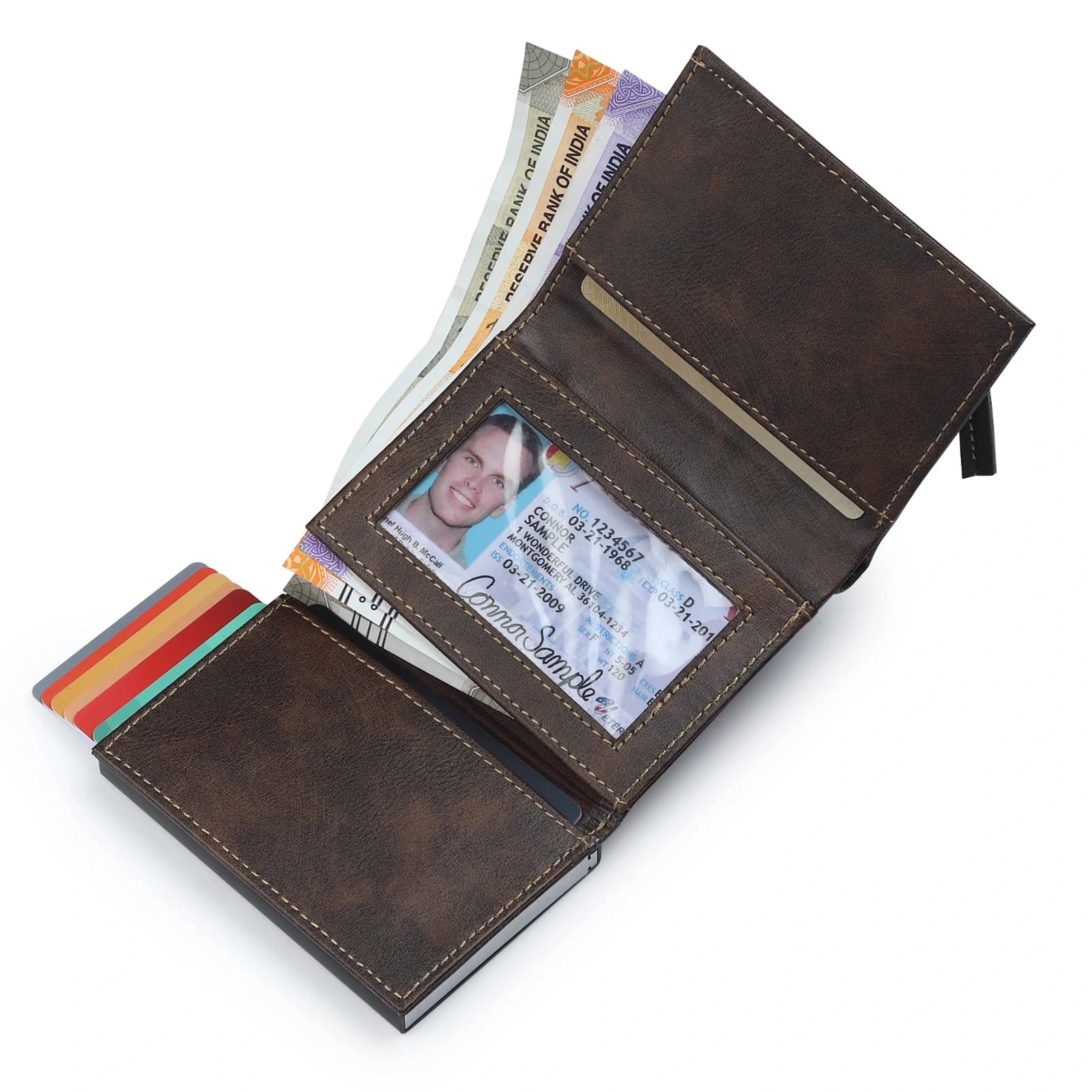 Highlark Elite Pro SlideX Pop-Up Wallet for Men | RFID Aluminum Card Holder | Holds 11 Cards | Coin Pocket 7