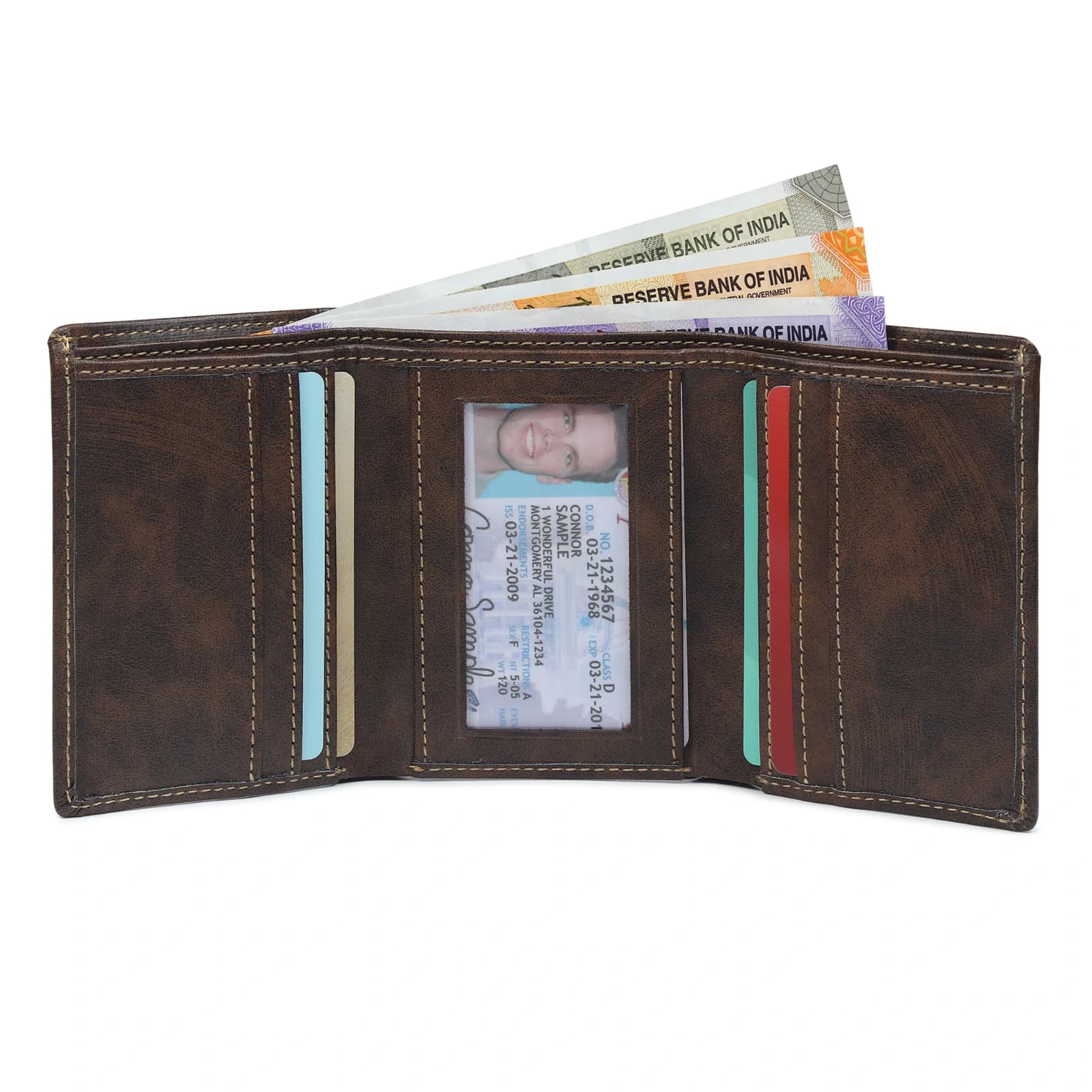 Highlark Premium Leather Wallet for Men | Classic Bi-Fold Wallet with Multiple Card Slots & Cash Compartment | Slim Stylish Wallet for Everyday Use 3