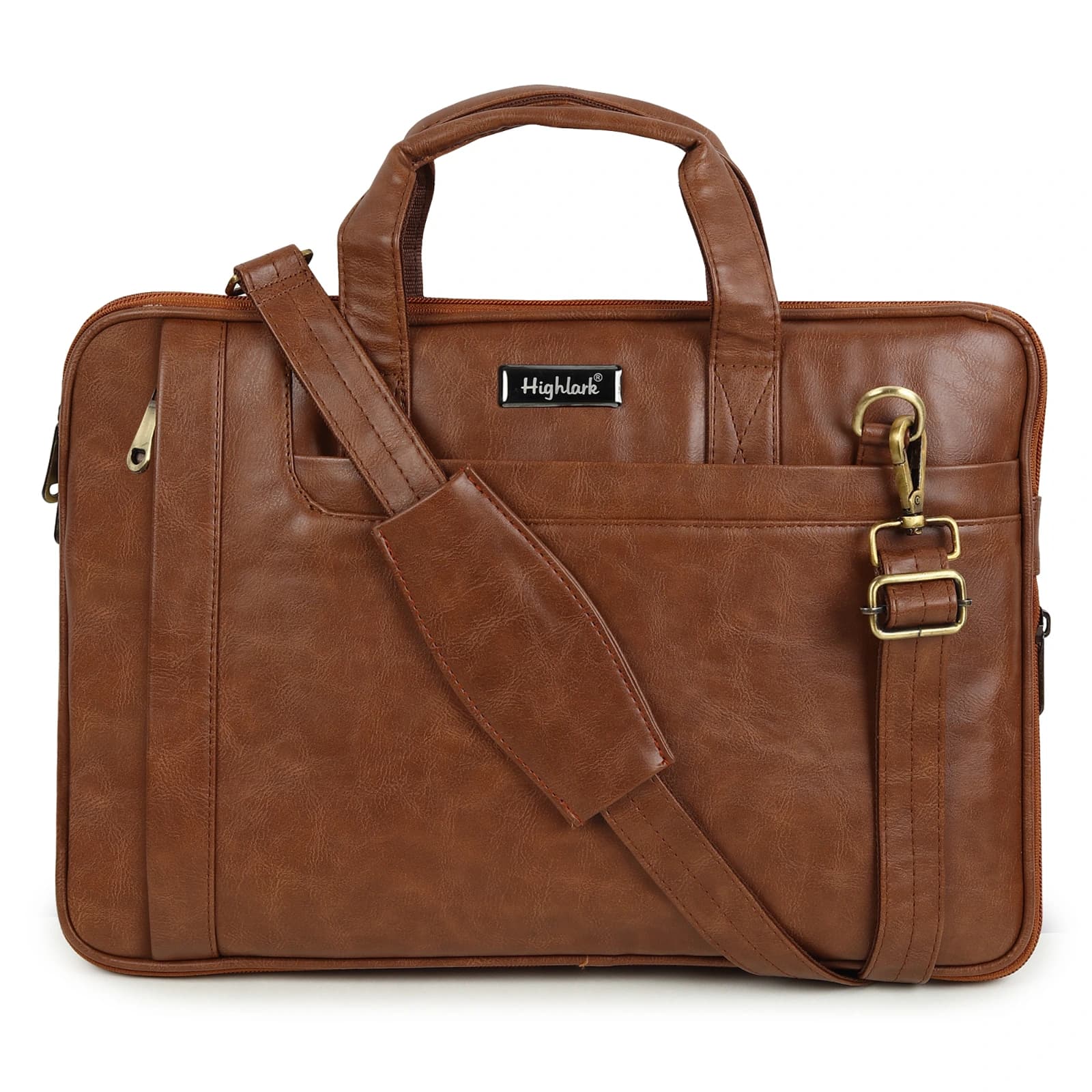 Highlark Premium Laptop Bag for Men & Women | 15.5 Inch Laptop Briefcase | Large Capacity Office Business Bag with Multiple Compartments, Adjustable Shoulder Strap & Trolley Sleeve 1