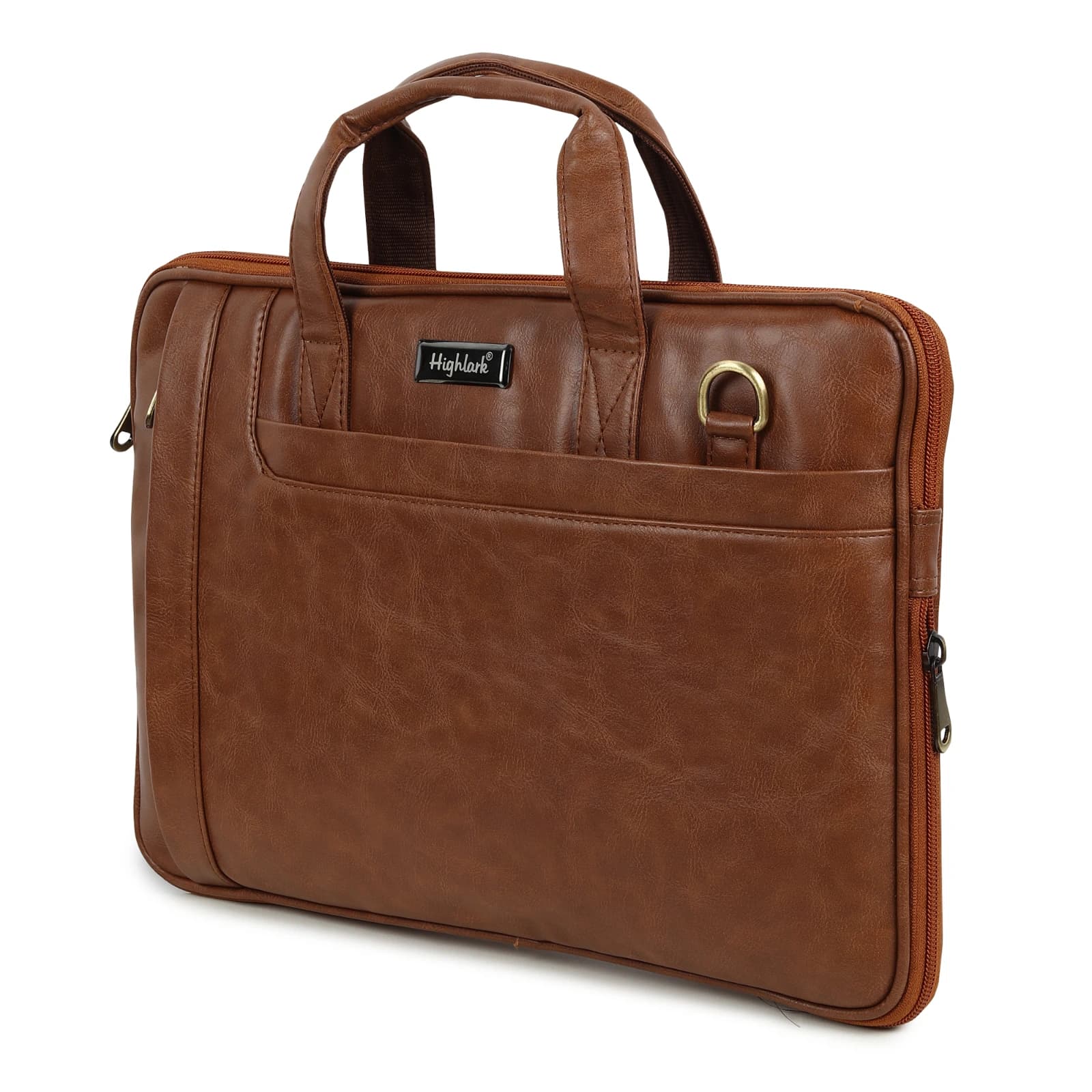 Highlark Premium Laptop Bag for Men & Women | 15.5 Inch Laptop Briefcase | Large Capacity Office Business Bag with Multiple Compartments, Adjustable Shoulder Strap & Trolley Sleeve 8