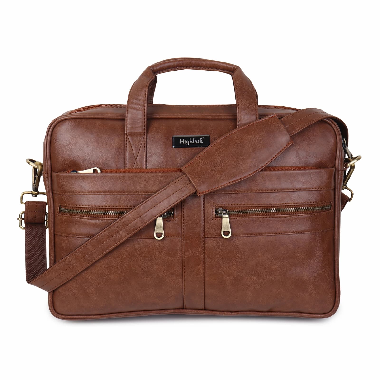 Highlark Premium Laptop Bag for Men & Women | 15.5 Inch Laptop Briefcase | Large Capacity Office Business Bag with Multiple Compartments, Adjustable Shoulder Strap & Trolley Sleeve 1