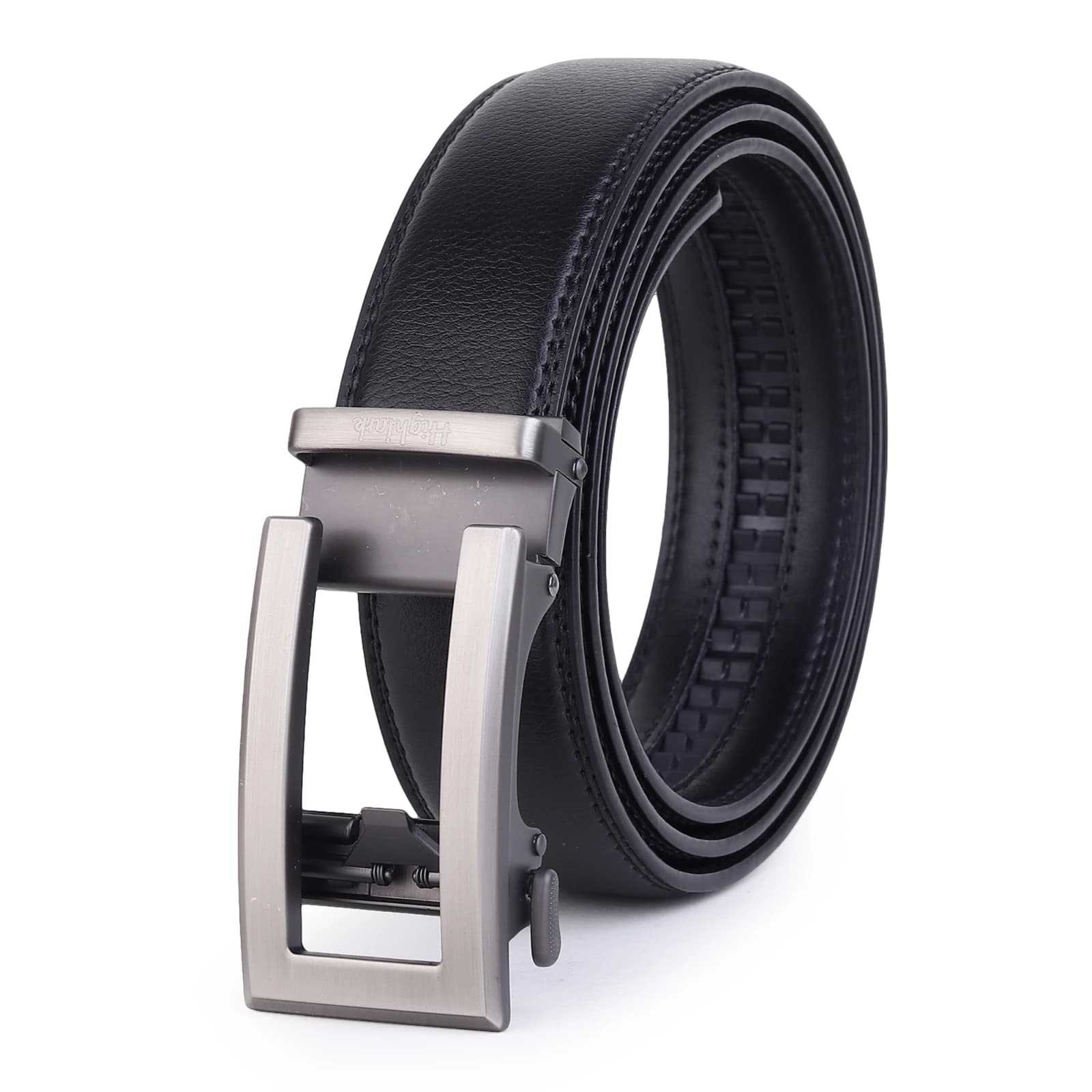 Highlark Premium Leather Belt for Men | Stylish Formal & Casual Belt with Stainless Steel Metal Buckle | Black Belt for Men 10