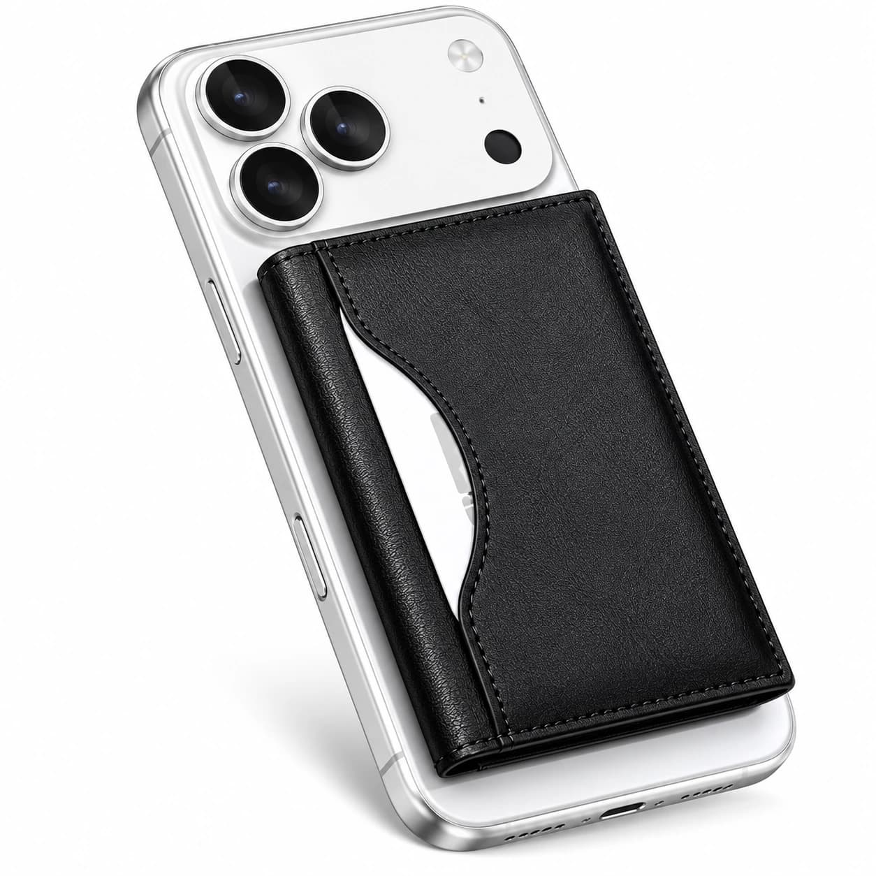 Highlark Magnetic Phone Card Holder Wallet for Men & Women | 6 Card Slots | Slim Premium Black Wallet 1