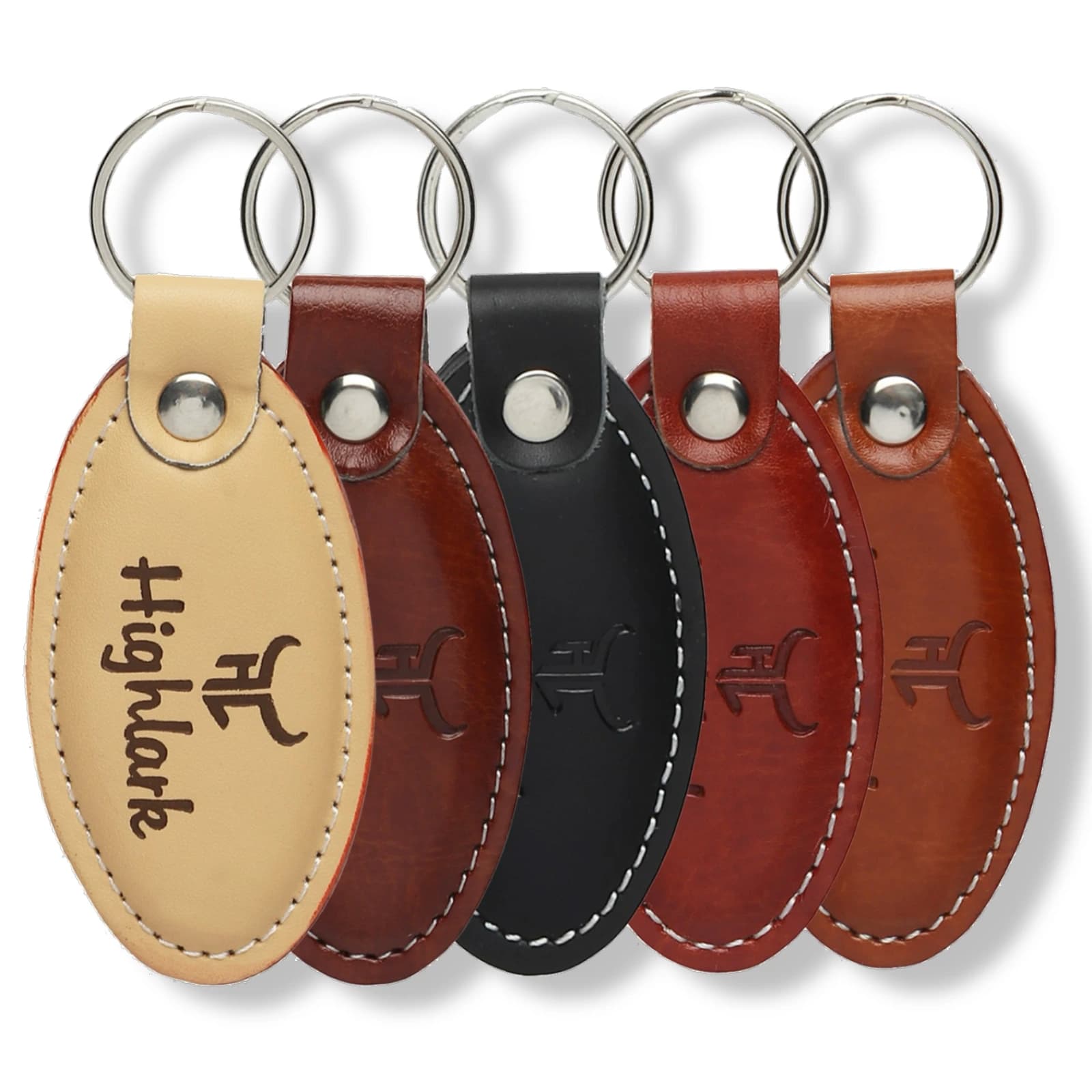 Highlark Signature Leather Finish Keychain for Men & Women | Durable Metal Key Holder for Car and Bike Keys | Elegant Everyday Accessory 6