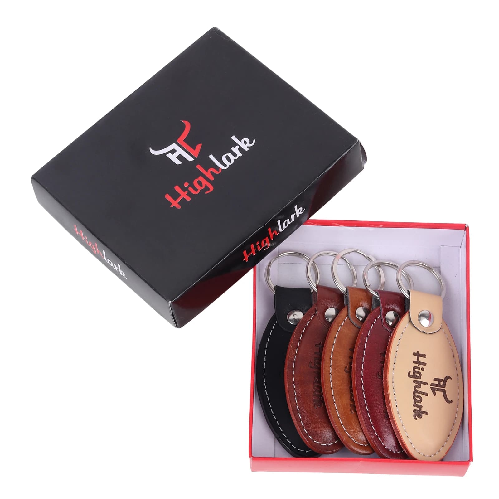 Highlark Signature Leather Finish Keychain for Men & Women | Durable Metal Key Holder for Car and Bike Keys | Elegant Everyday Accessory 5