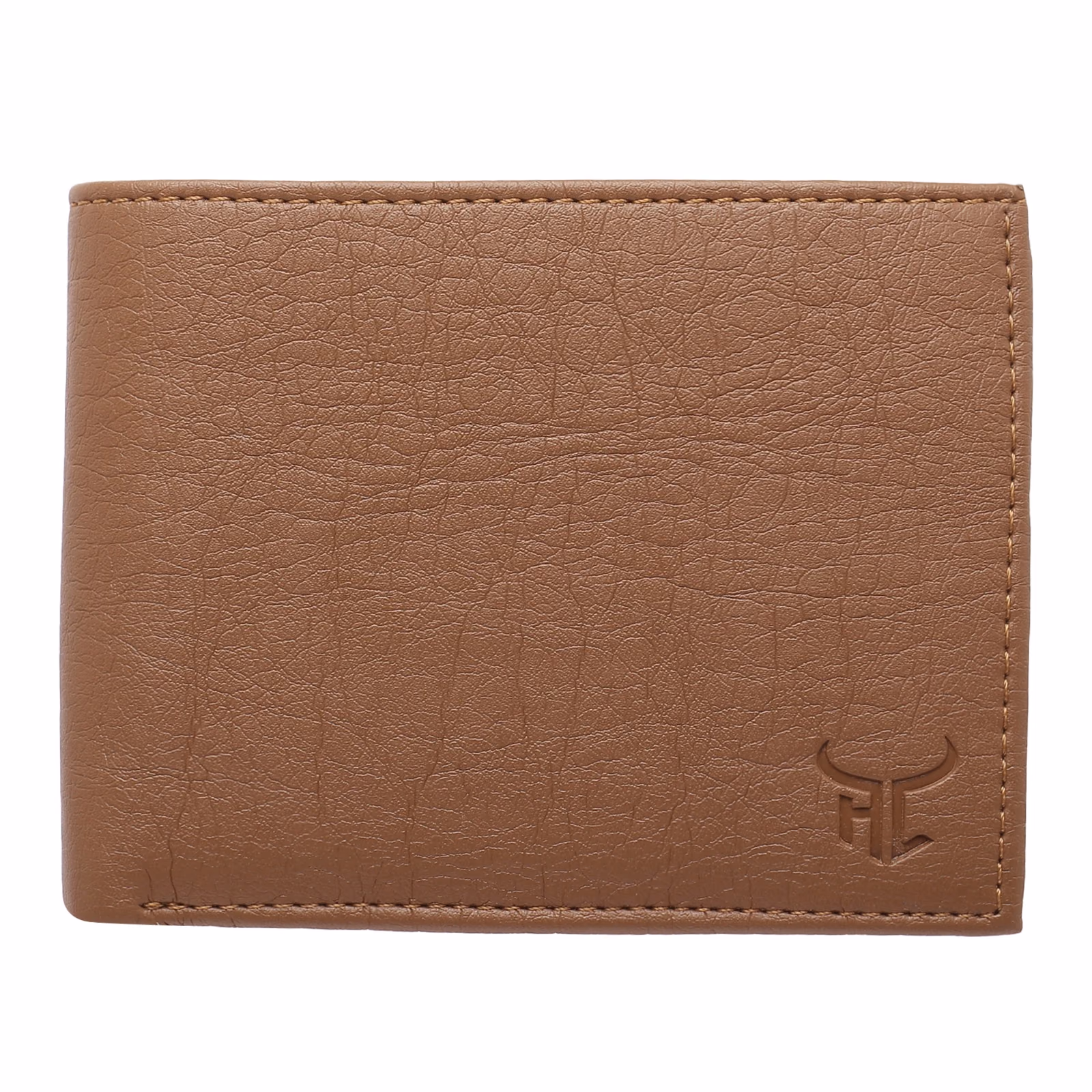 Highlark Classic Textured Bi-Fold Leather Wallet – Tan Brown 2