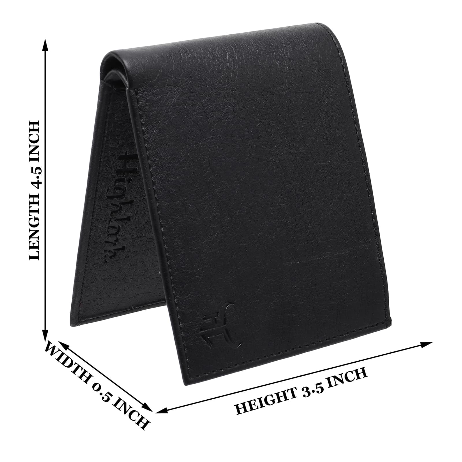Highlark Executive Smooth Leather Bi-Fold Wallet – Midnight Black 3