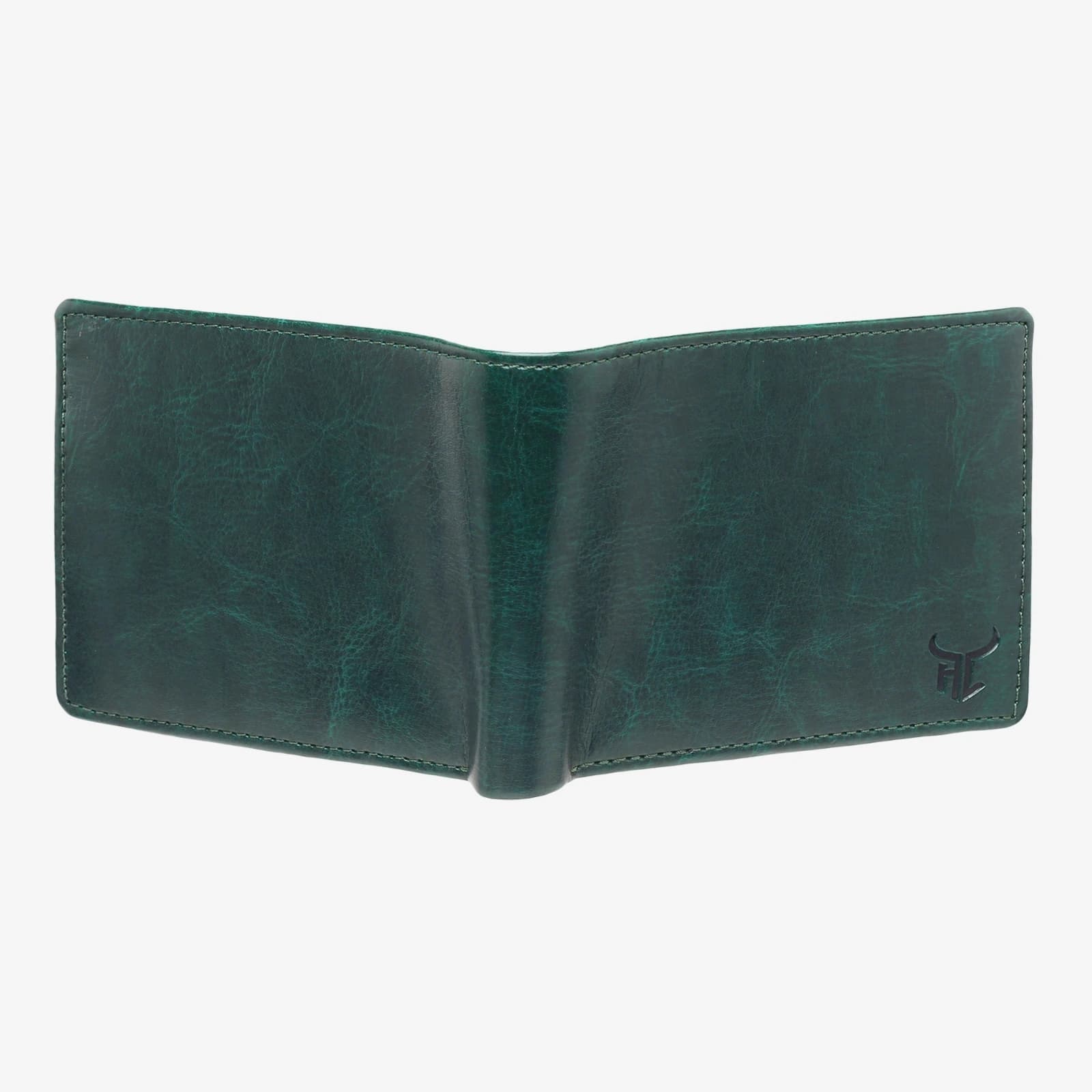 Highlark Vintage Marbled Green Leather Bi-Fold Pocket Wallet 4