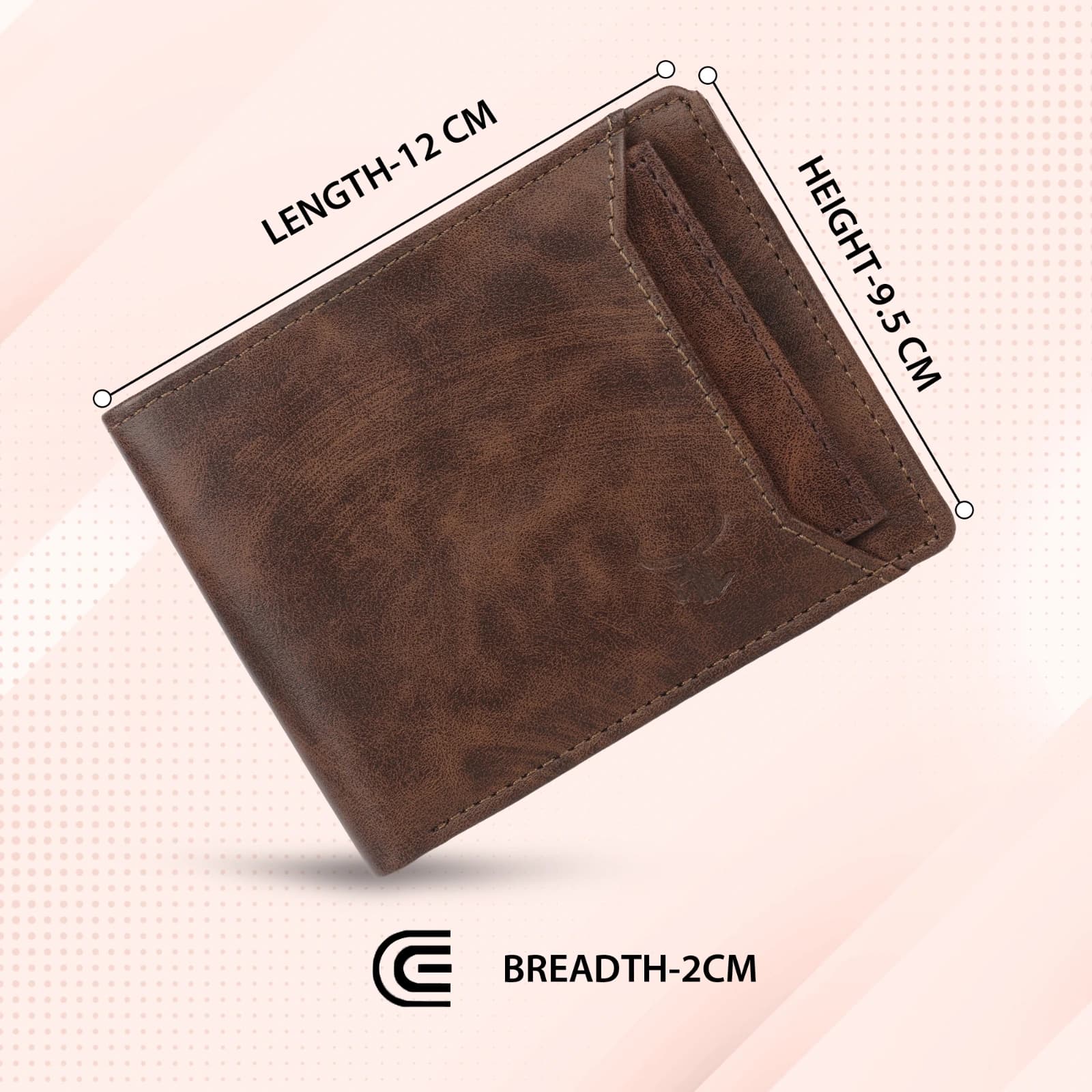 Highlark Men's RFID Protected PU Leather Bi-Fold Wallet with Quick-Access Card Slot – Distressed Brown 4