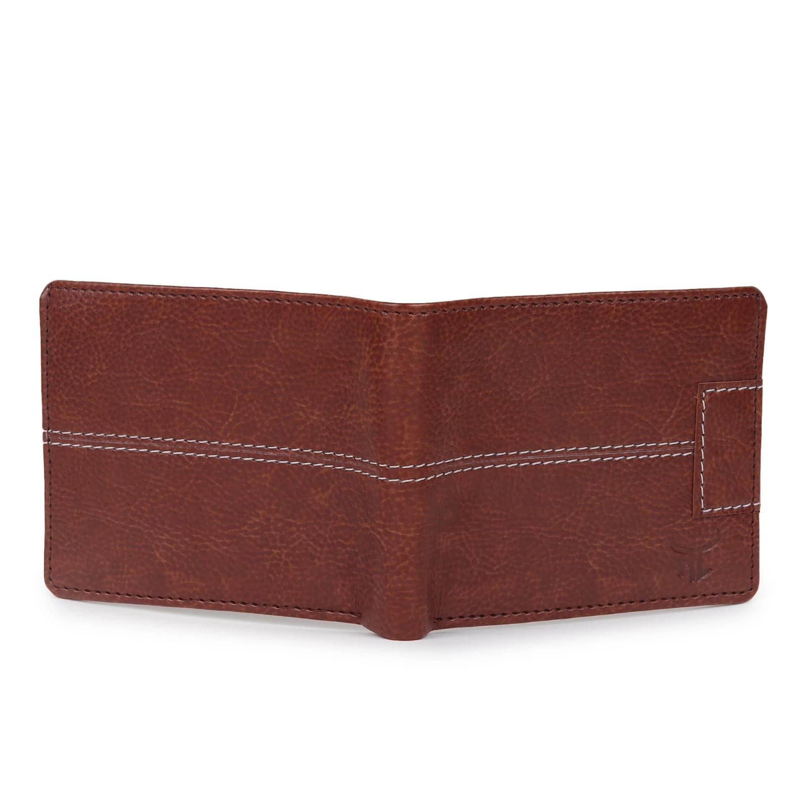 Highlark Classic Cognac Brown Leather Pocket Wallet – Contrast Stripe 6