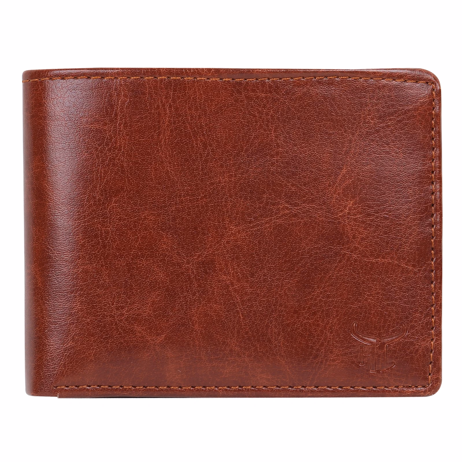 Highlark Vintage Marbled Tan Leather Bi-Fold Pocket Wallet 2