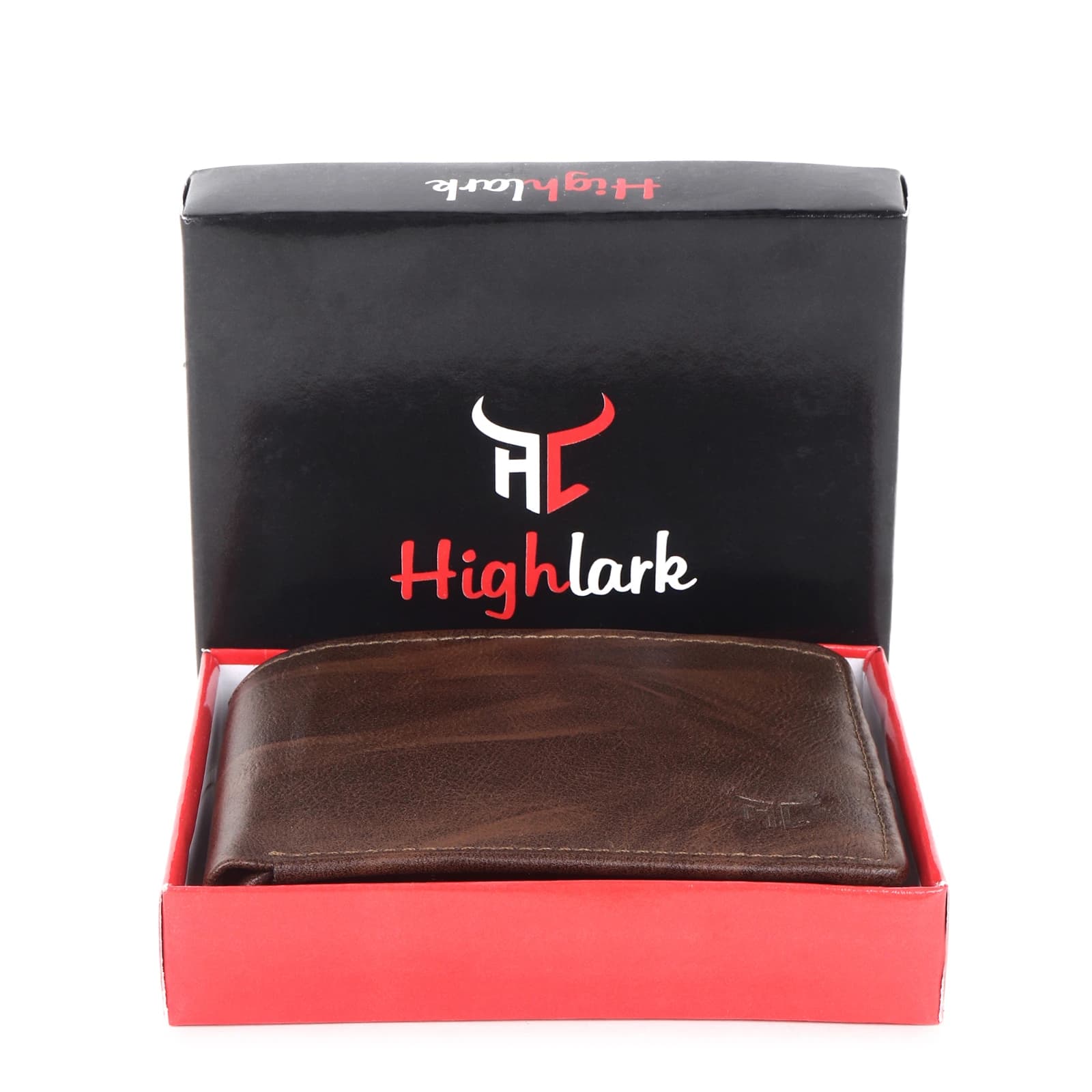 Highlark Men's Slim Textured Brown Bi-Fold Wallet – Interior Zipper Coin Pocket and Cash Card Organizer 6