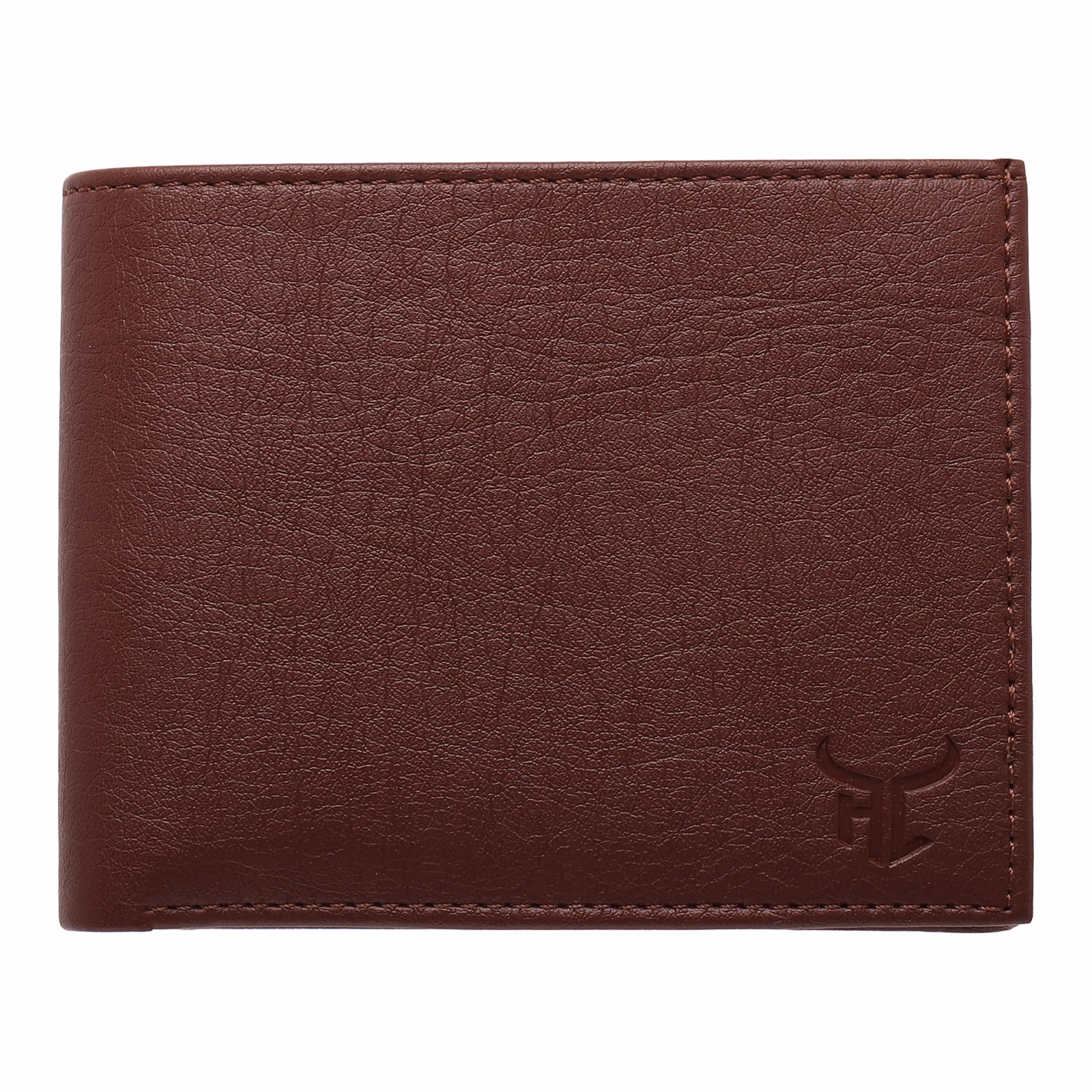 Highlark Men's Slim Textured Maroon Leather Bi-Fold Wallet – Scratch-Resistant Pocket Card and Cash Holder with Embossed Logo 2