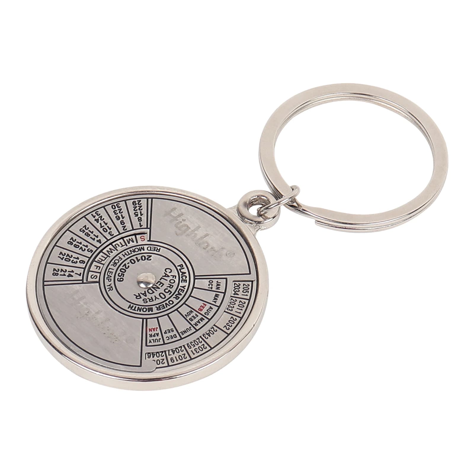 Highlark 50 Years Perpetual Calendar Keychain for Men – Rotating Metal Pocket Keyring for Car, Bike, and Home Keys 4