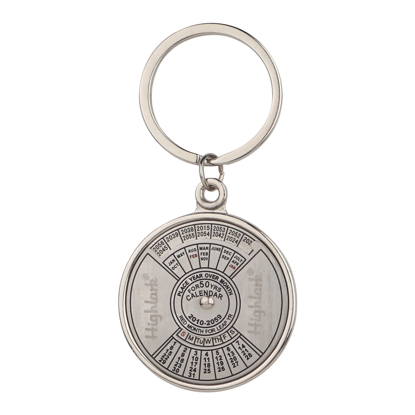Highlark 50 Years Perpetual Calendar Keychain for Men – Rotating Metal Pocket Keyring for Car, Bike, and Home Keys 5