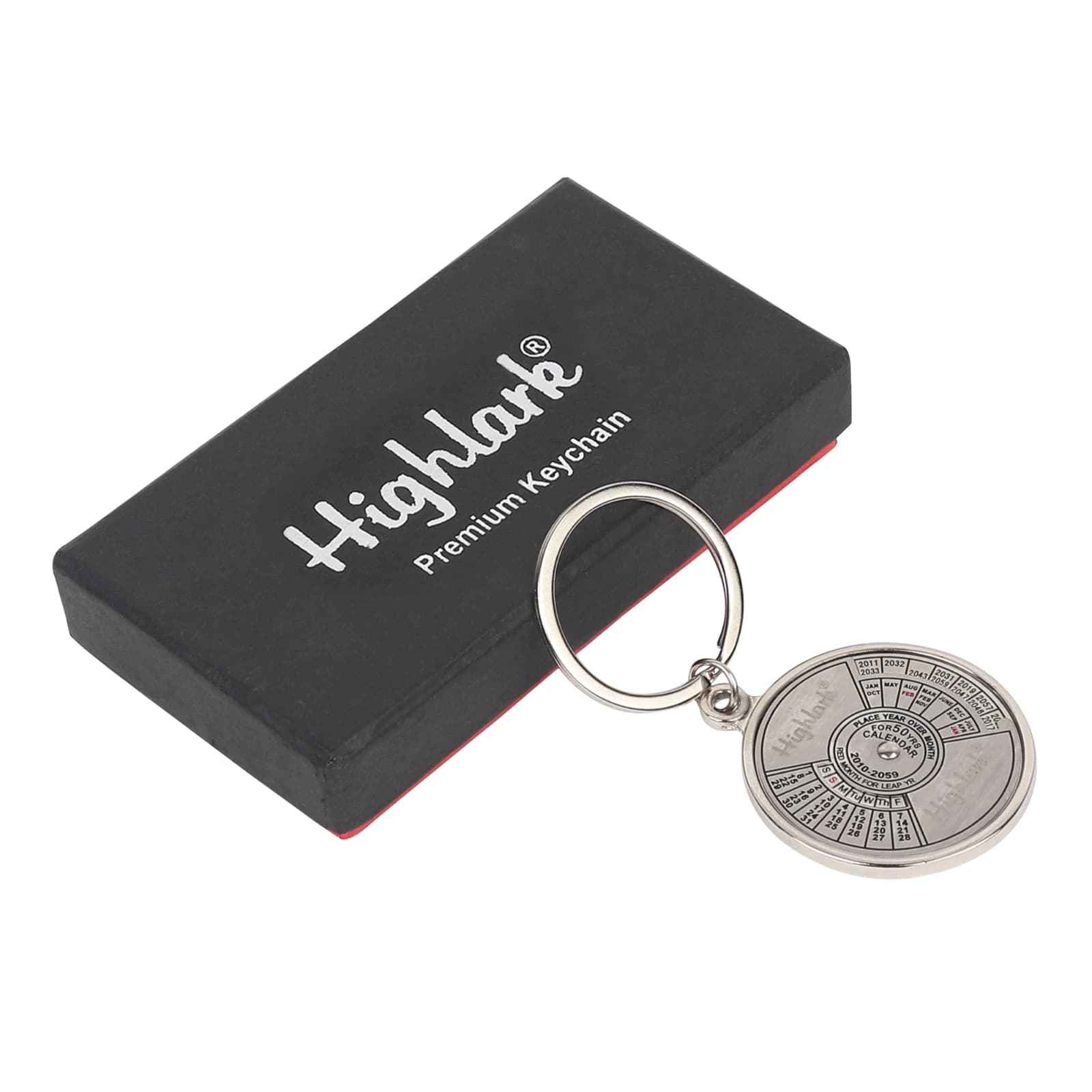Highlark 50 Years Perpetual Calendar Keychain for Men – Rotating Metal Pocket Keyring for Car, Bike, and Home Keys 2