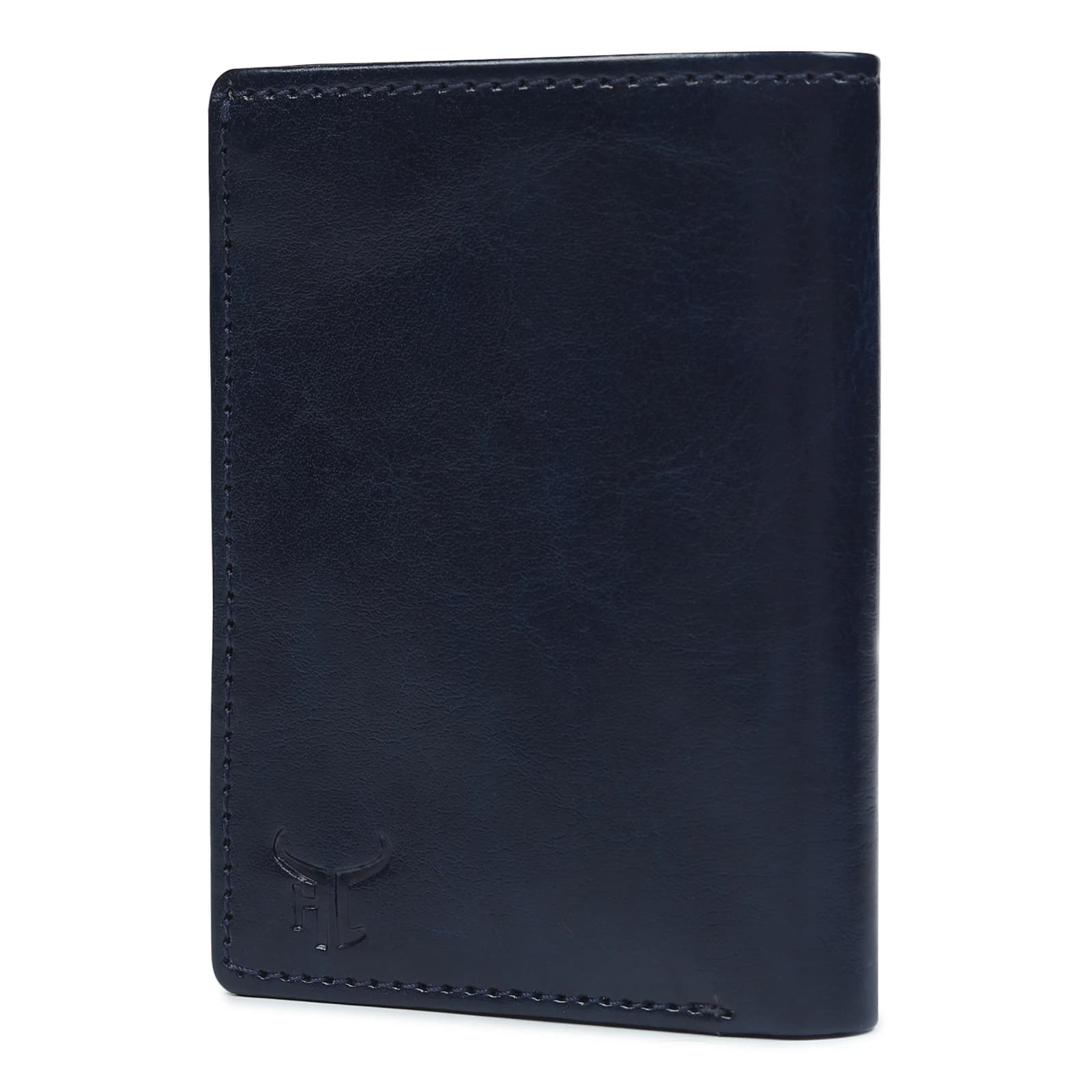 Highlark Slim Leather Trifold Smart Wallet & Card Holder – Midnight Navy Blue 1