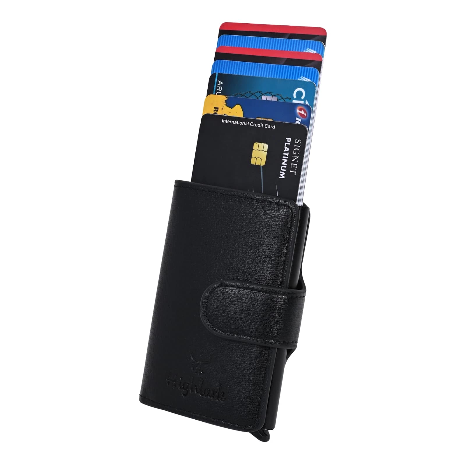 Highlark Automatic Pop-Up RFID Blocking Smart Wallet & Card Holder – Jet Black 5