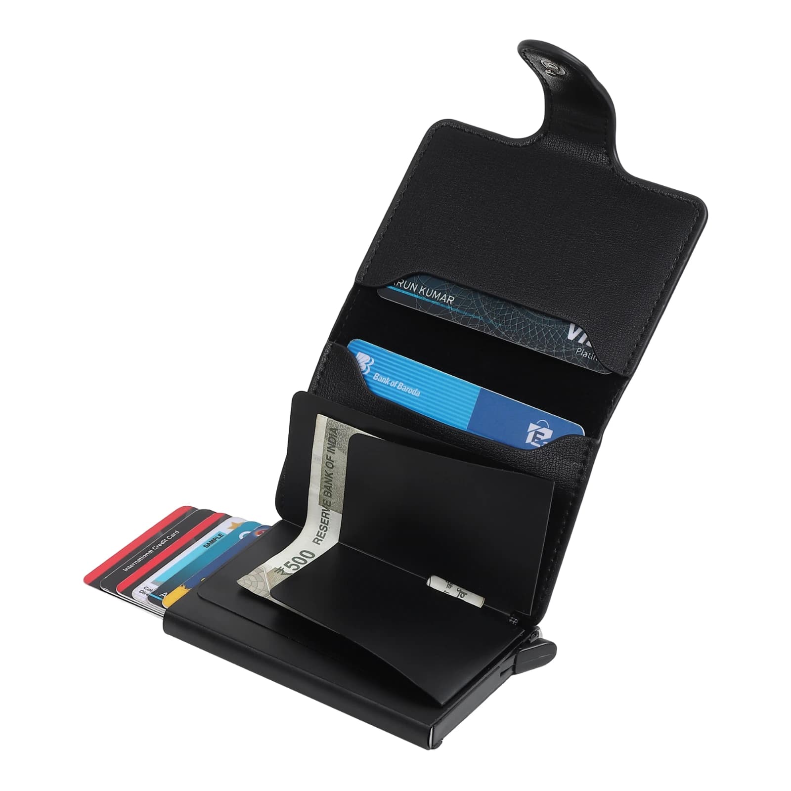 Highlark Automatic Pop-Up RFID Blocking Smart Wallet & Card Holder – Jet Black 6