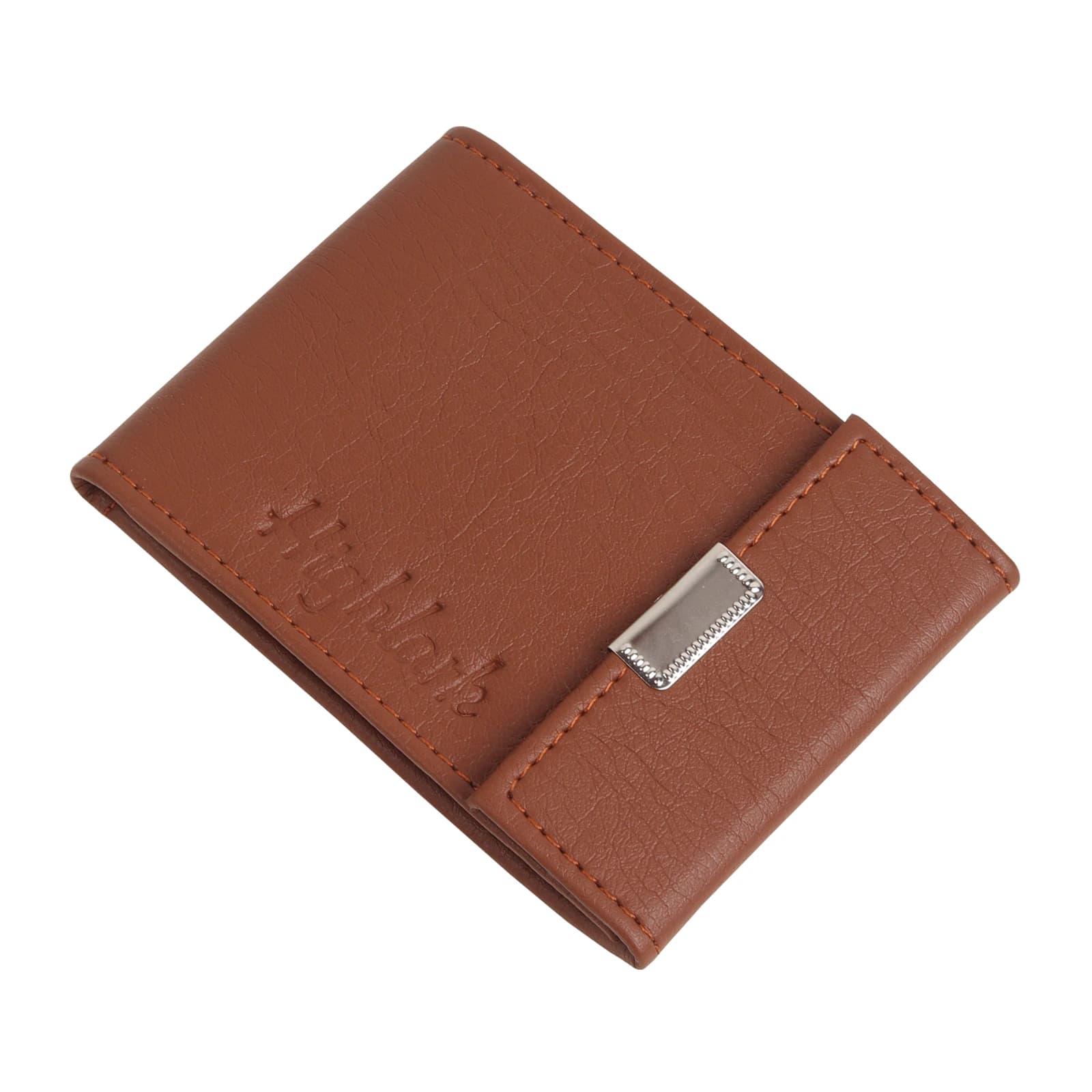 ighlark Slim Snap-Button Leather Card Case Organizer – Cognac Tan 3