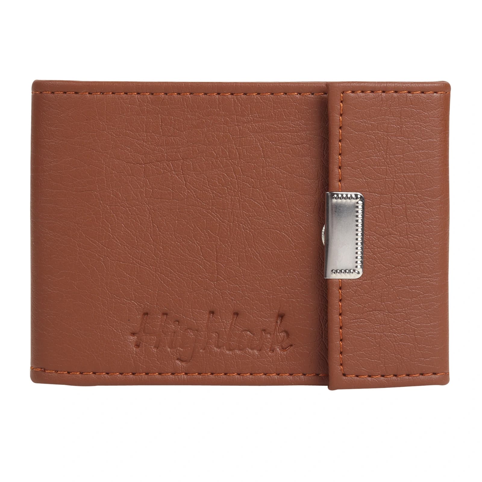 ighlark Slim Snap-Button Leather Card Case Organizer – Cognac Tan 1