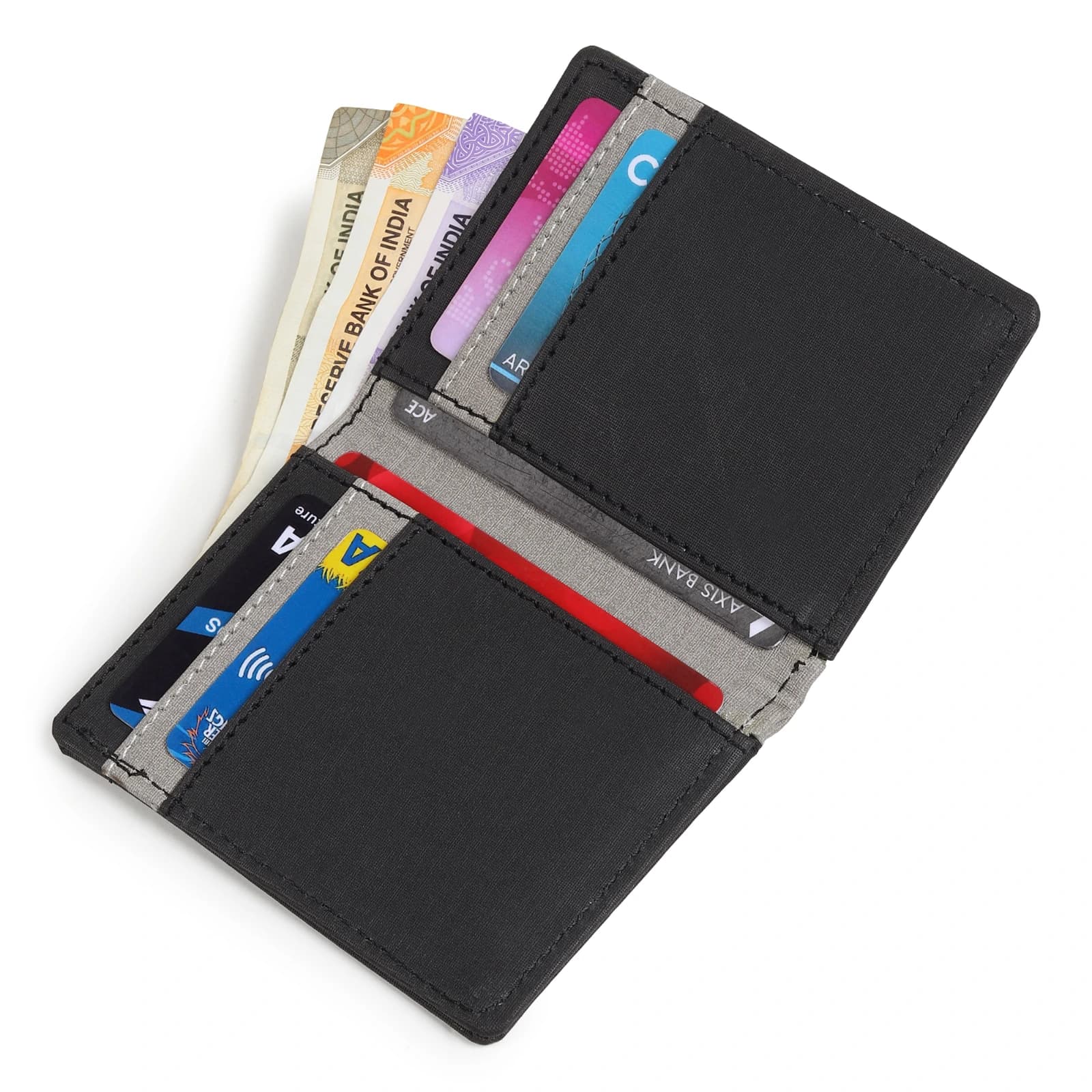 Highlark Ultra-Slim Leather Front Pocket Card Wallet – Stealth Black 5