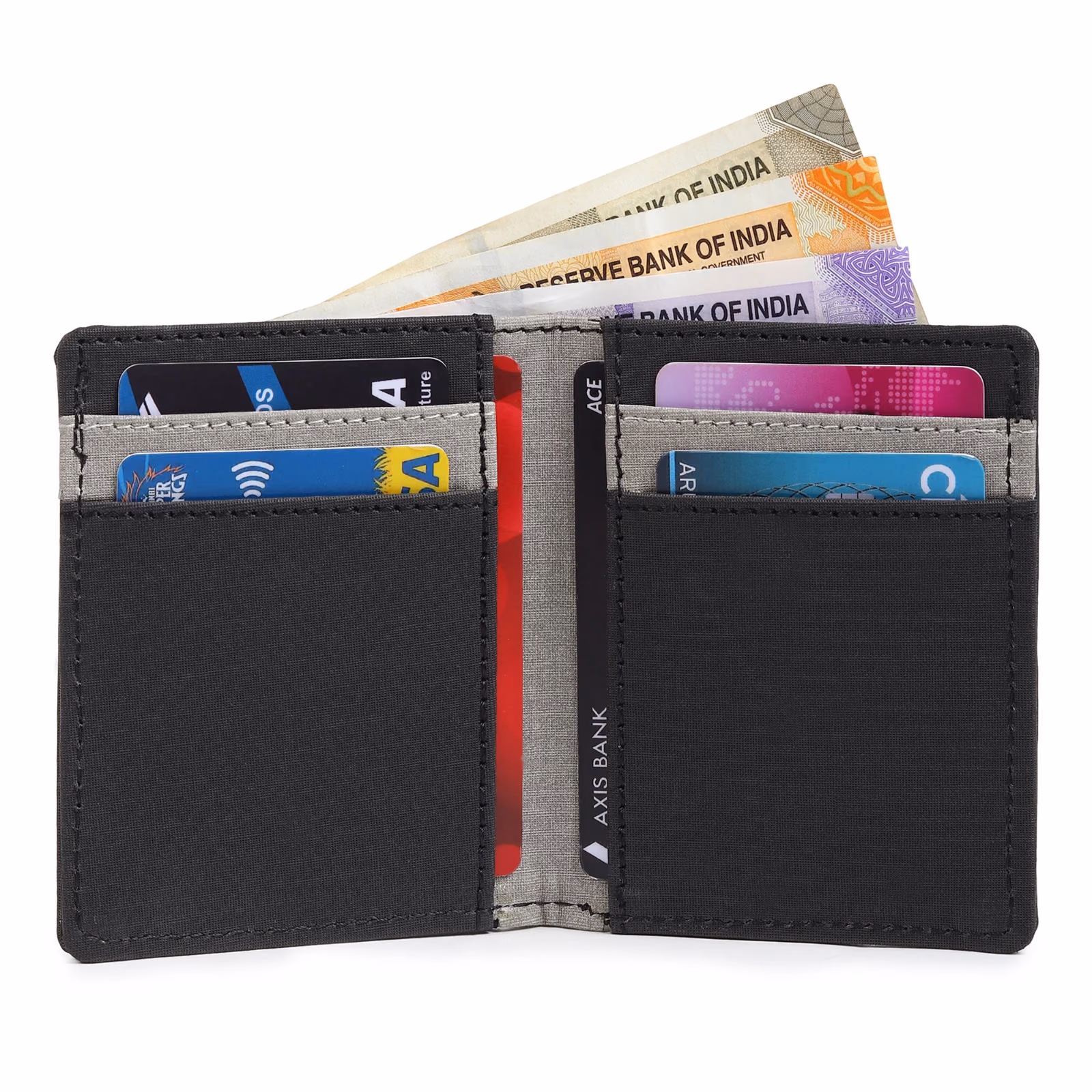 Highlark Ultra-Slim Leather Front Pocket Card Wallet – Stealth Black 4