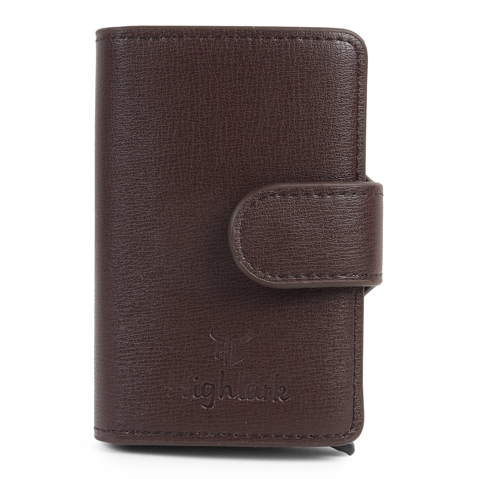 Highlark Automatic Pop-Up RFID Blocking Smart Wallet & Card Holder – Coffee Brown 1