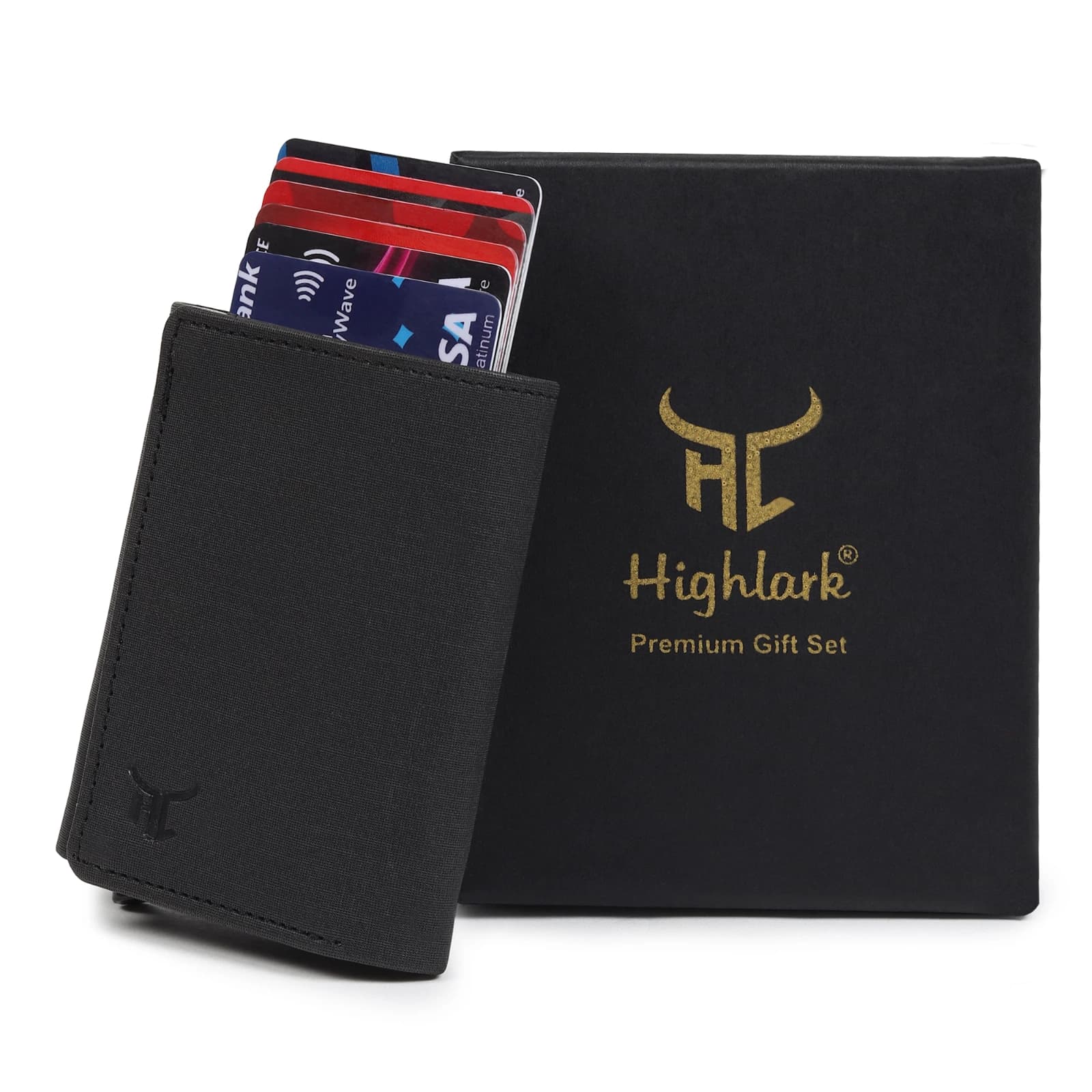 Highlark Automatic Pop-Up RFID Blocking Smart Wallet & Card Holder – Stealth Textured Black 5