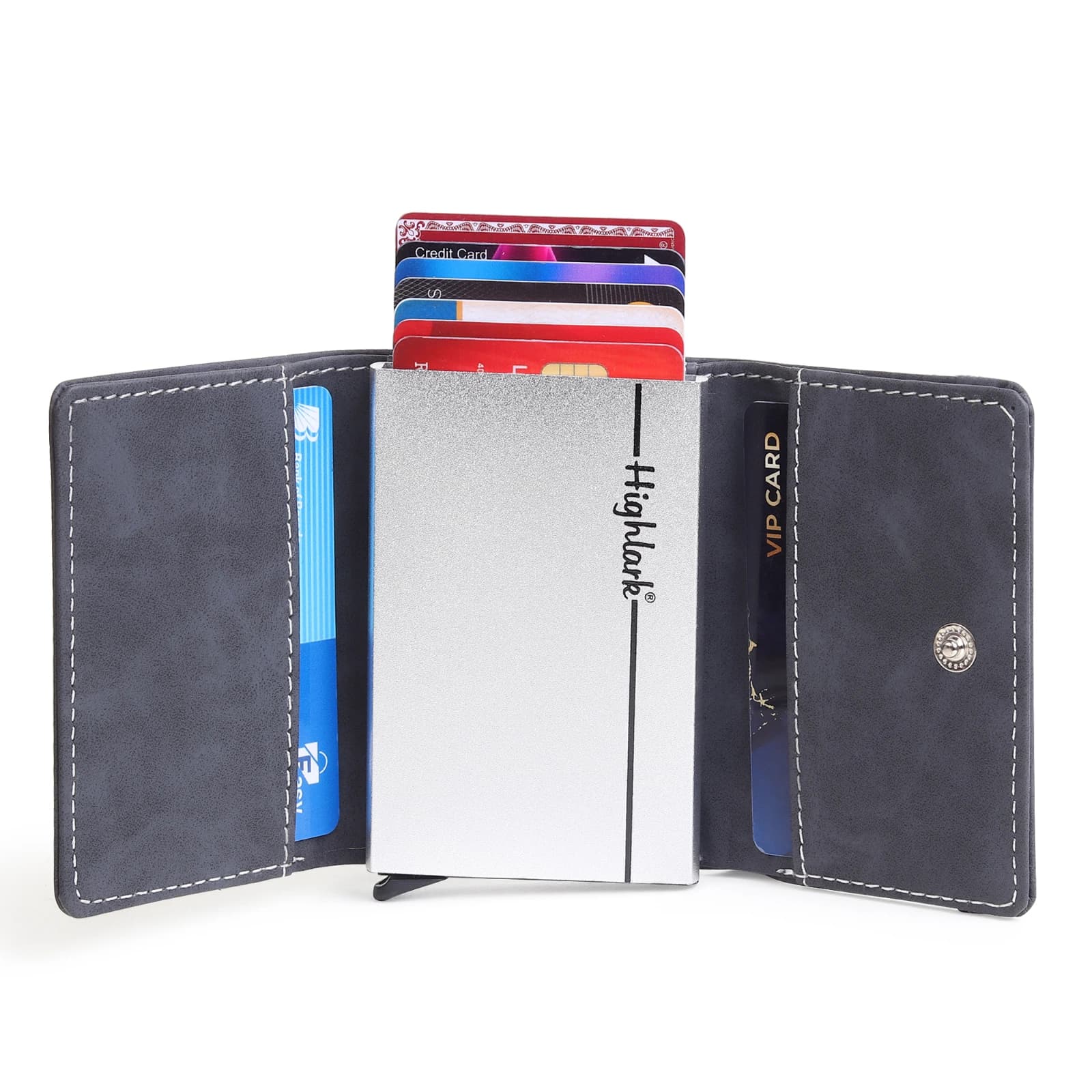 Highlark Automatic Pop-Up RFID Blocking Smart Wallet & Card Holder – Matte Charcoal Grey 3
