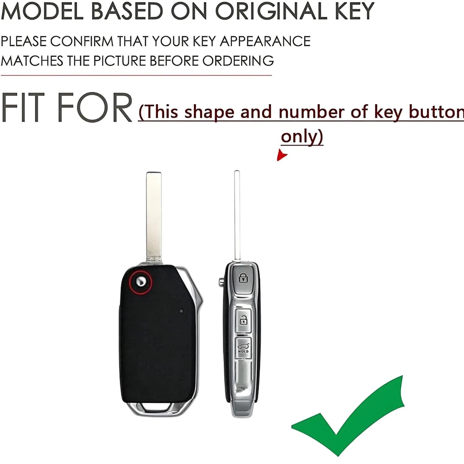 Highlark Luxury Zinc Alloy Smart Car Key Fob Cover Case for 4-Button Remote – Titanium Grey & Sport Stripe 6