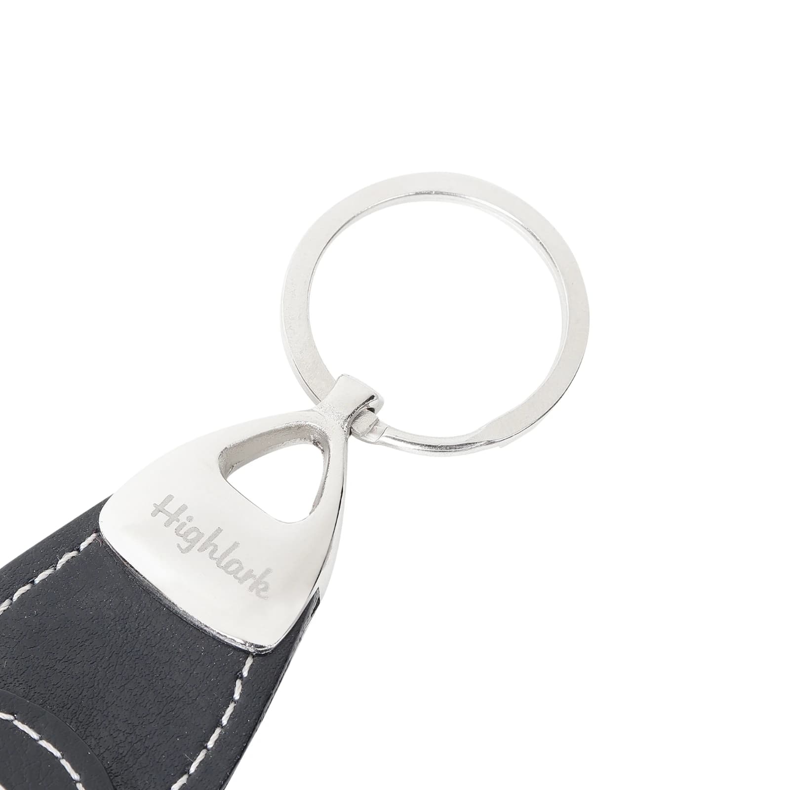 Highlark Premium Leather Key Fob & Heavy-Duty Key Ring with Gift Box – Jet Black 2