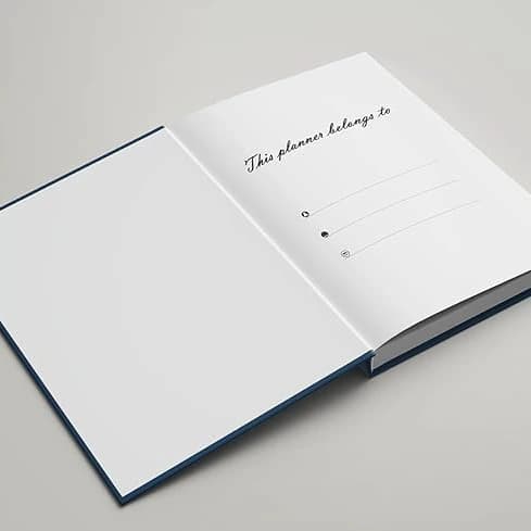 Highlark Classic A5 Hardbound Ruled Notebook Journal with Elastic Closure – Deep Navy Blue 3