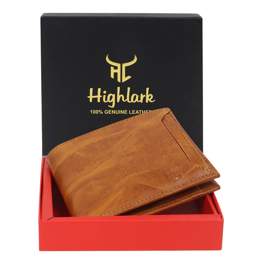 Highlark Premium Leather Card Holder Wallet with RFID Protection – Slim & Stylish Everyday Wallet