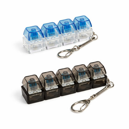 Mechanical Keyboard Clicker Keychain (Pack of 2) | Switch Fidget keyring | Clicky Stress Relief Keychain | Portable Keyboard Switch Key Ring