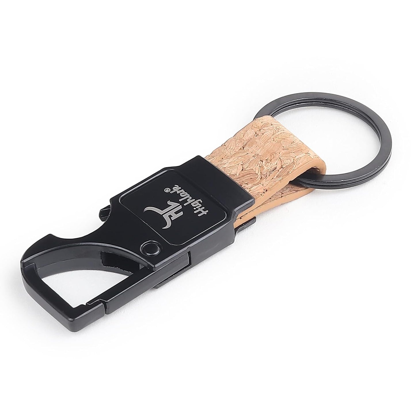 Premium Leather Car Keychain with Metal Clip Hook | Durable Leather Key Ring Holder for Car, Bike & House Keys | Stylish Key Holder for Men & Women