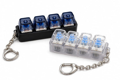 Mechanical Keyboard Clicker Keychain (Pack of 2) | Switch Fidget keyring | Clicky Stress Relief Keychain | Portable Keyboard Switch Key Ring
