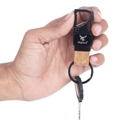 Premium Leather Car Keychain with Metal Clip Hook | Durable Leather Key Ring Holder for Car, Bike & House Keys | Stylish Key Holder for Men & Women