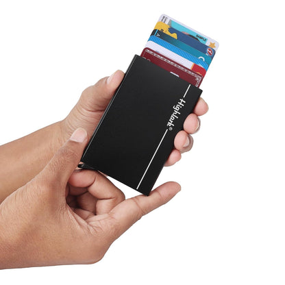 Black Stainless Steel Unisex RFID Card Holder