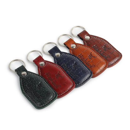 Signature Croco Leather Finish Keychain for Men & Women | Durable Metal Key Holder for Car and Bike Keys | Elegant Everyday Accessory