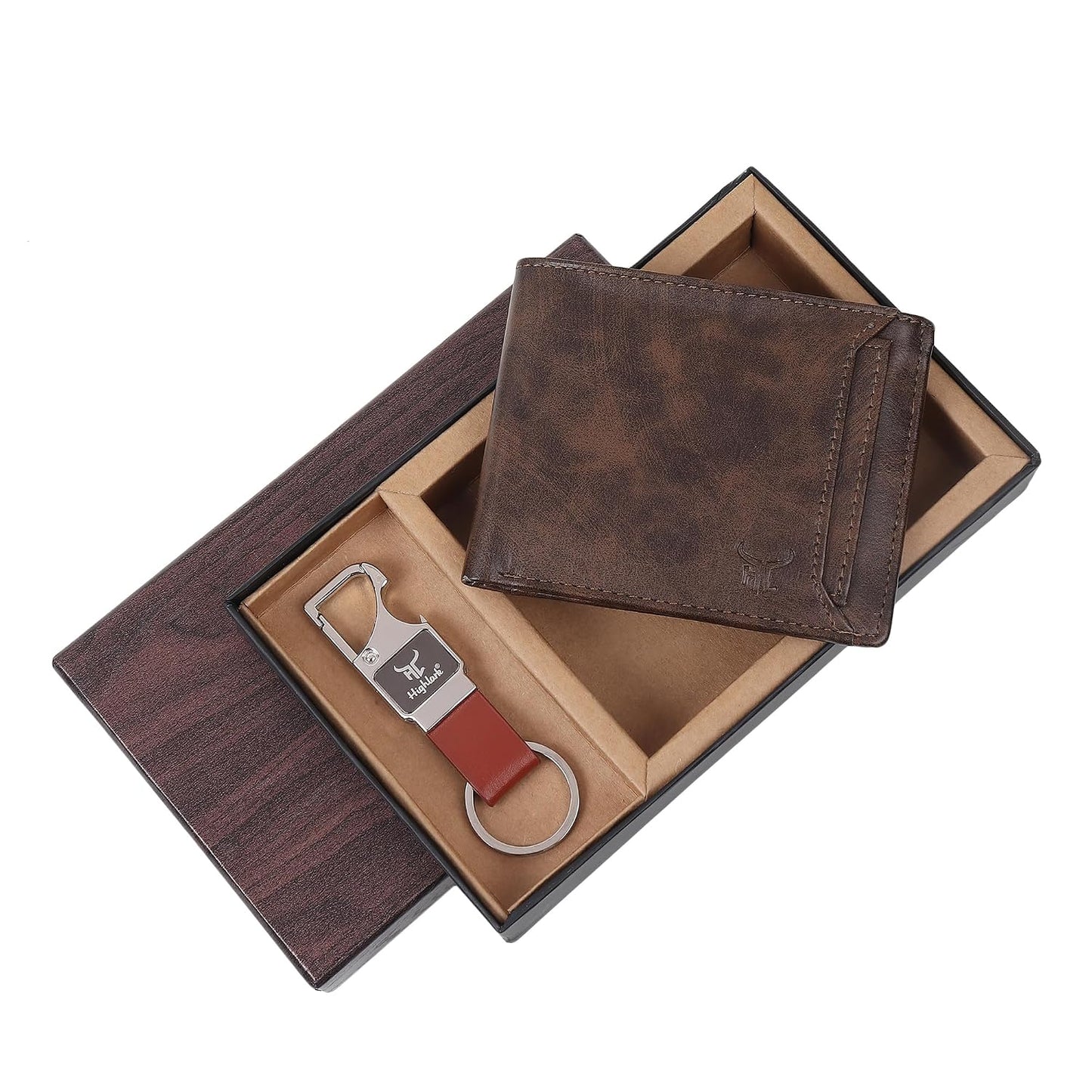 Wallet & Keychain Combo Gift Set for Men | Business, Office, Graduation, Thank You, Welcome, Birthday, Professional, Employee Gift Hampher