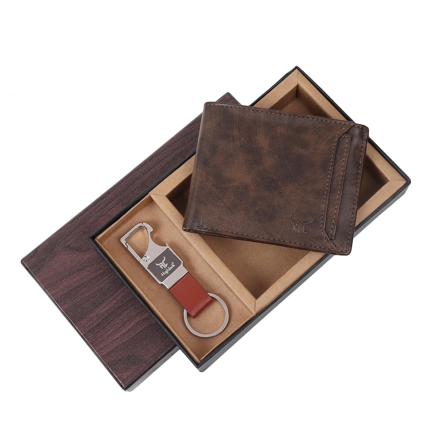 Wallet & Keychain Combo Gift Set for Men | Business, Office, Graduation, Thank You, Welcome, Birthday, Professional, Employee Gift Hampher
