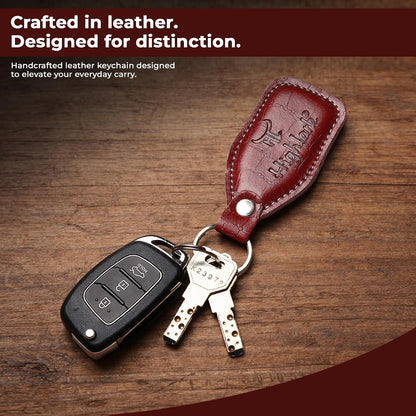 Signature Croco Leather Finish Keychain for Men & Women | Durable Metal Key Holder for Car and Bike Keys | Elegant Everyday Accessory