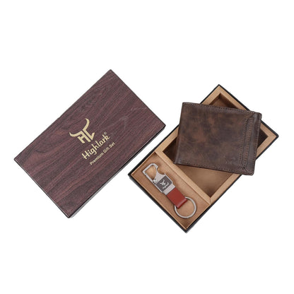 Wallet & Keychain Combo Gift Set for Men | Business, Office, Graduation, Thank You, Welcome, Birthday, Professional, Employee Gift Hampher