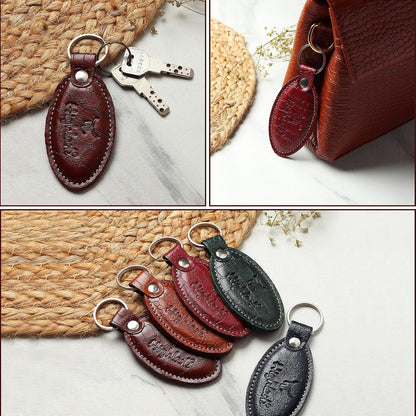 Signature Croco Leather Finish Keychain for Men & Women | Durable Metal Key Holder for Car and Bike Keys | Elegant Everyday Accessory