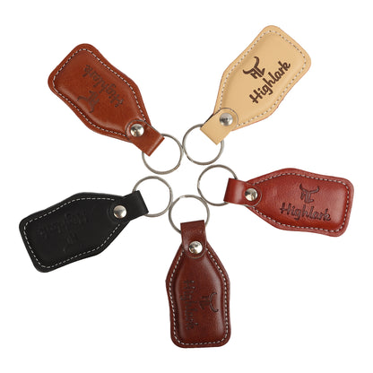 Highlark Premium Leather Keychain for Men & Women | Stylish Metal Key Ring for Car, Bike & House Keys