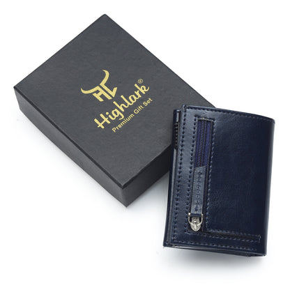 Highlark Blue Elite Pro SlideX RFID Protected Wallet Card Holder for Men