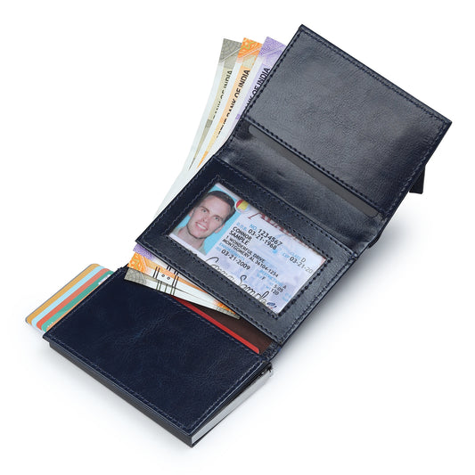 Highlark Blue Elite Pro SlideX RFID Protected Wallet Card Holder for Men