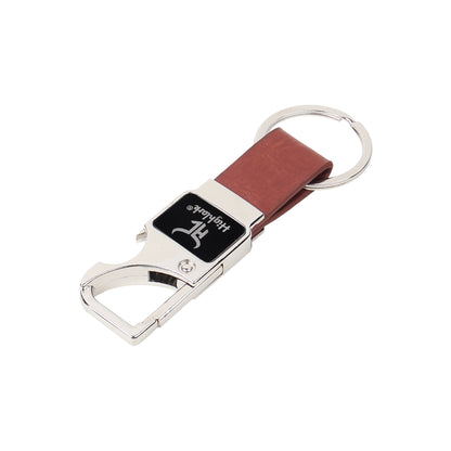 Highlark Premium Keychain for Men & Women | Stylish Metal Key Ring with Leather-Finish Strap | Gift Box